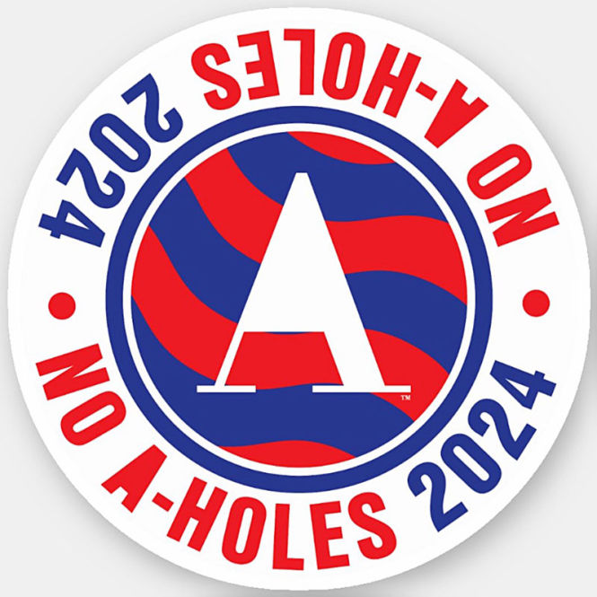 Election 2024 T-shirt No A-Holes Circle Design