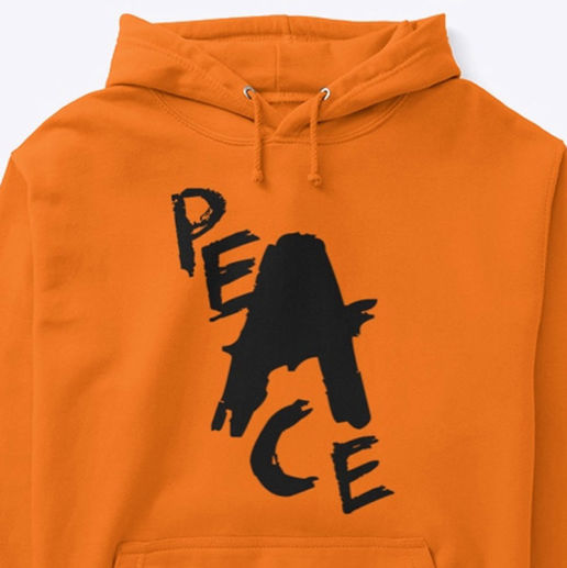 Peace hoodie with grunge look from No A-Holes.