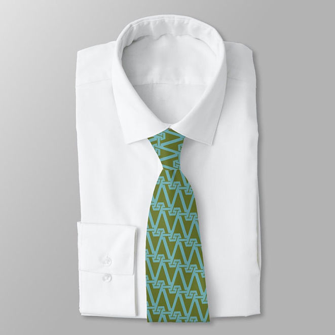 Peace symbol neck tie
